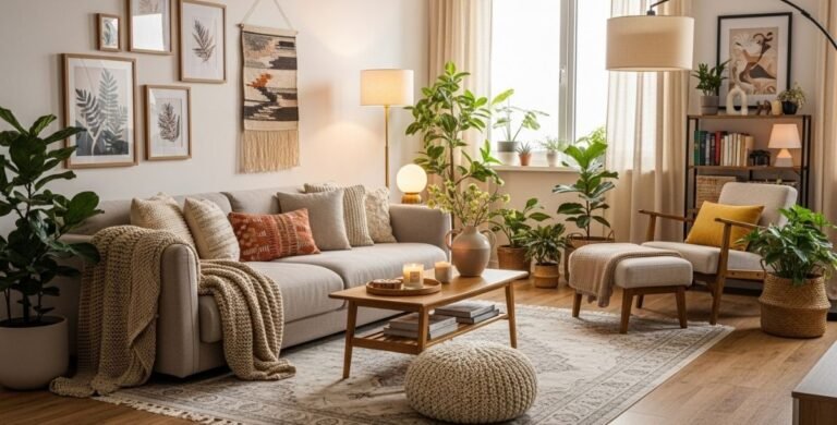 Five Easy Home Decor Ideas to Decorate a Cozy Living Room.